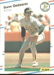 1988 Fleer Baseball Cards      289     Steve Ontiveros